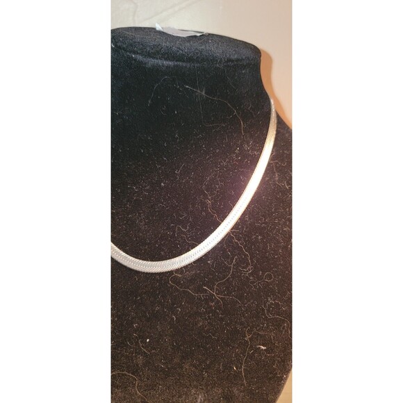 925 Solid Sterling Silver Herringbone chain necklace 18", 6mm 16.2 grams Bling! - Picture 6 of 13